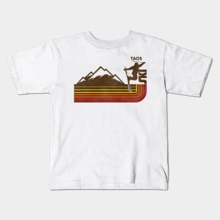 Retro Taos 70s/80s Style Skiing Stripe Kids T-Shirt